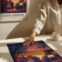 Ann Arbor Poster - Michigan Wall Art