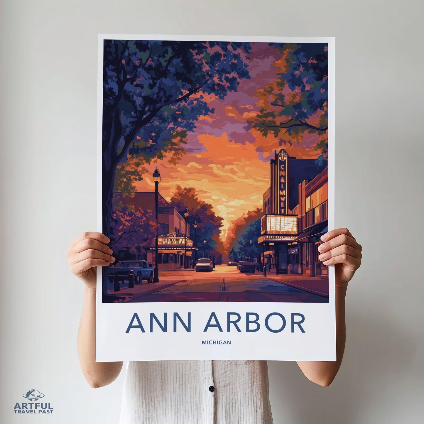 Ann Arbor Poster - Michigan Wall Art