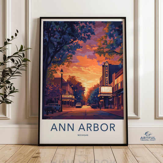 Ann Arbor Poster - Michigan Wall Art