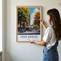 Ann Arbor Poster - Michigan Wall Art