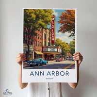 Ann Arbor Poster - Michigan Wall Art
