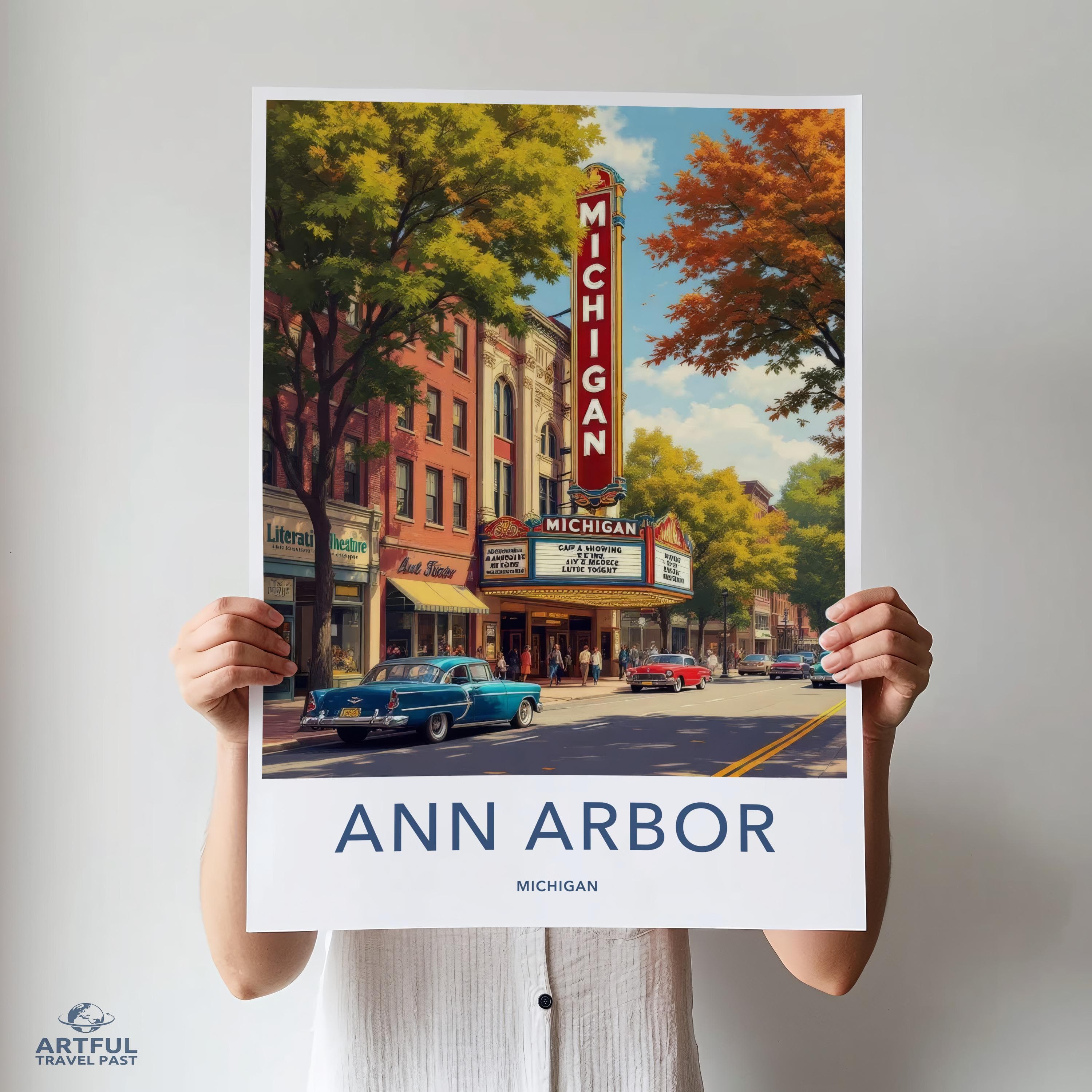 Ann Arbor Poster - Michigan Wall Art