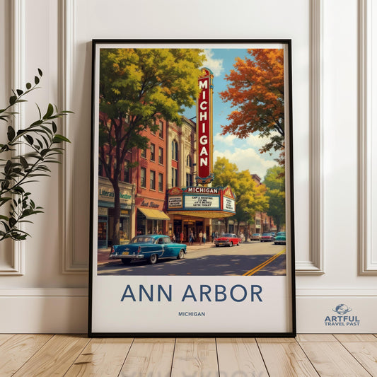 Ann Arbor Poster - Michigan Wall Art
