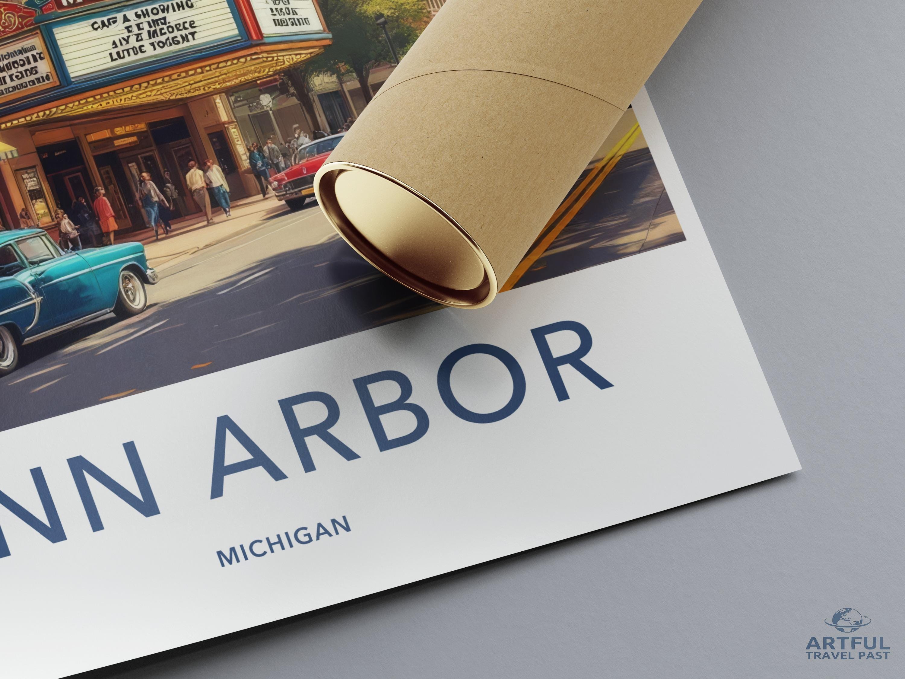 Ann Arbor Poster - Michigan Wall Art