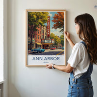 Ann Arbor Poster - Michigan Wall Art