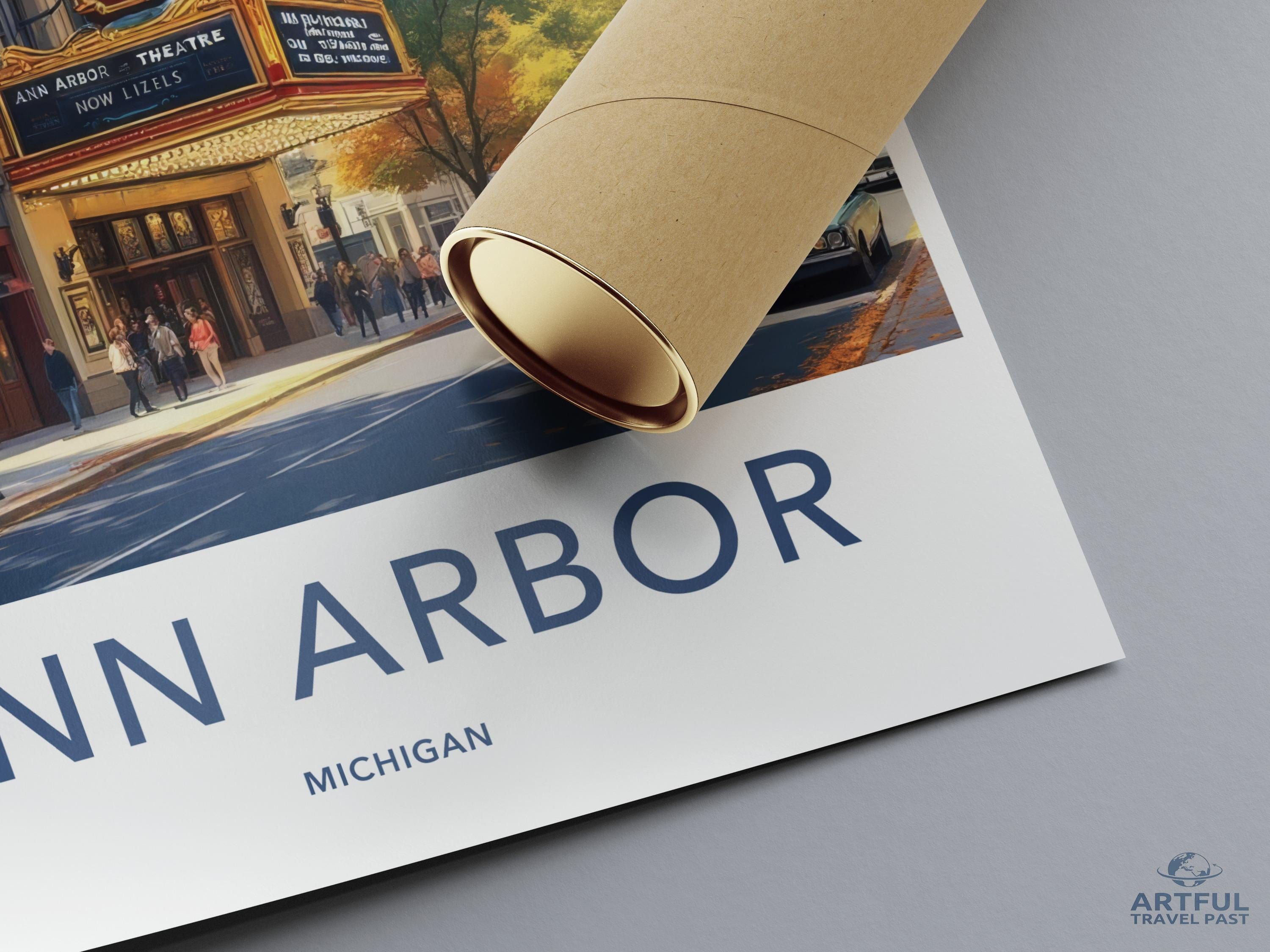Ann Arbor Poster - Michigan Wall Art