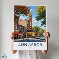 Ann Arbor Poster - Michigan Wall Art