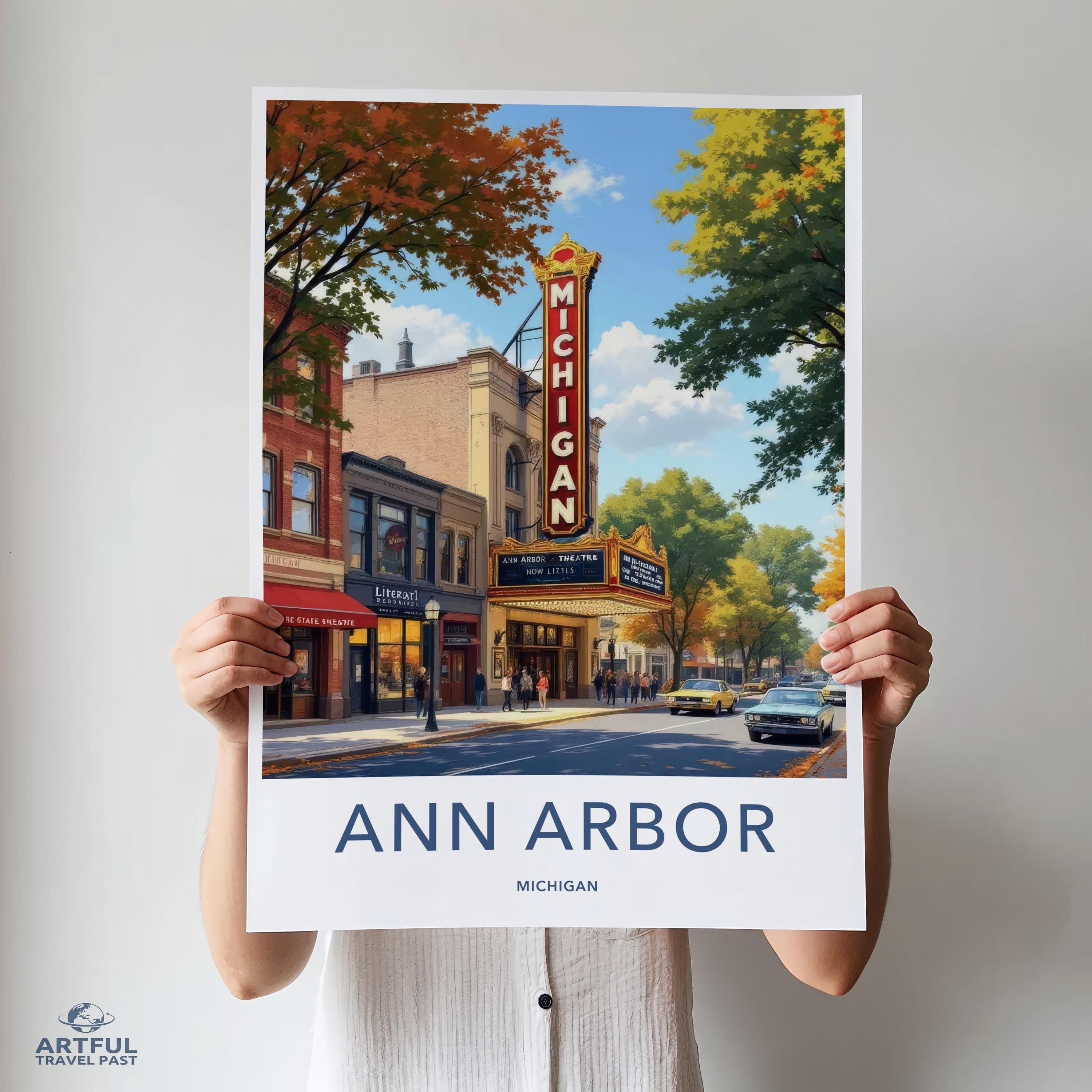 Ann Arbor Poster - Michigan Wall Art