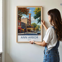 Ann Arbor Poster - Michigan Wall Art
