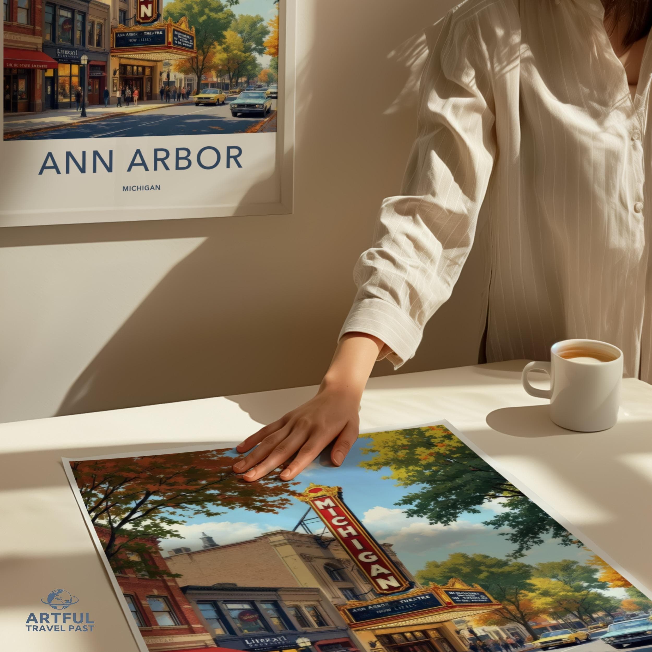 Ann Arbor Poster - Michigan Wall Art