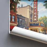 Ann Arbor Poster - Michigan Wall Art