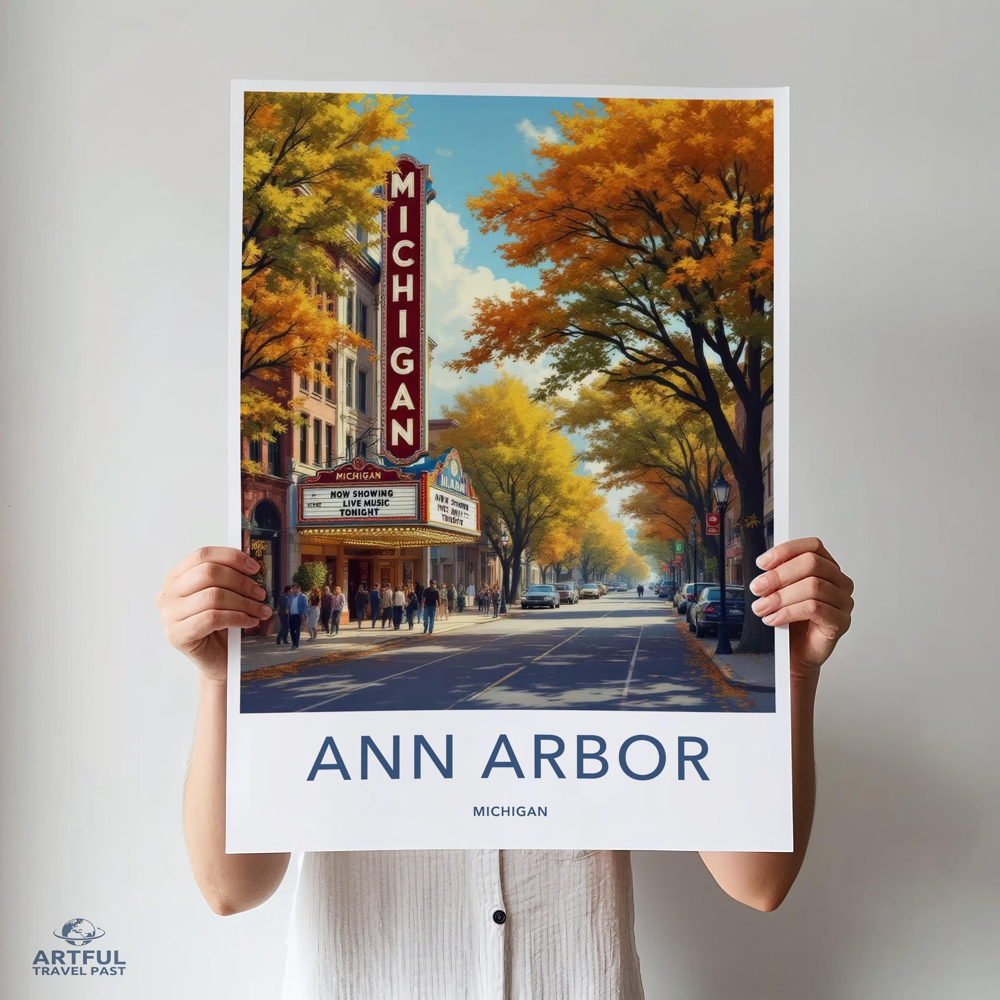 Ann Arbor Poster - Michigan Wall Art