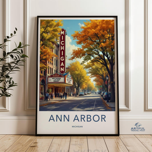 Ann Arbor Poster - Michigan Wall Art