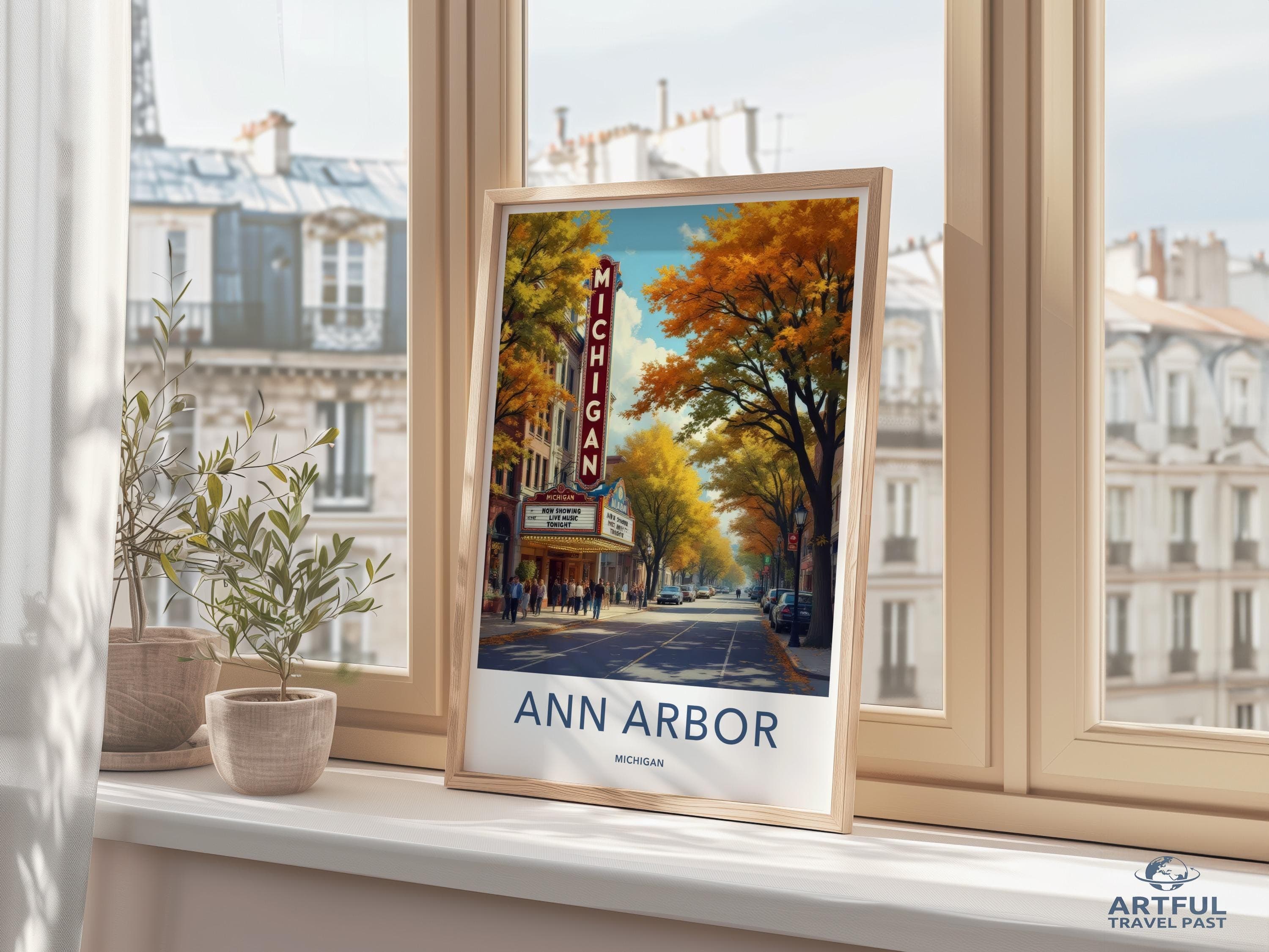 Ann Arbor Poster - Michigan Wall Art