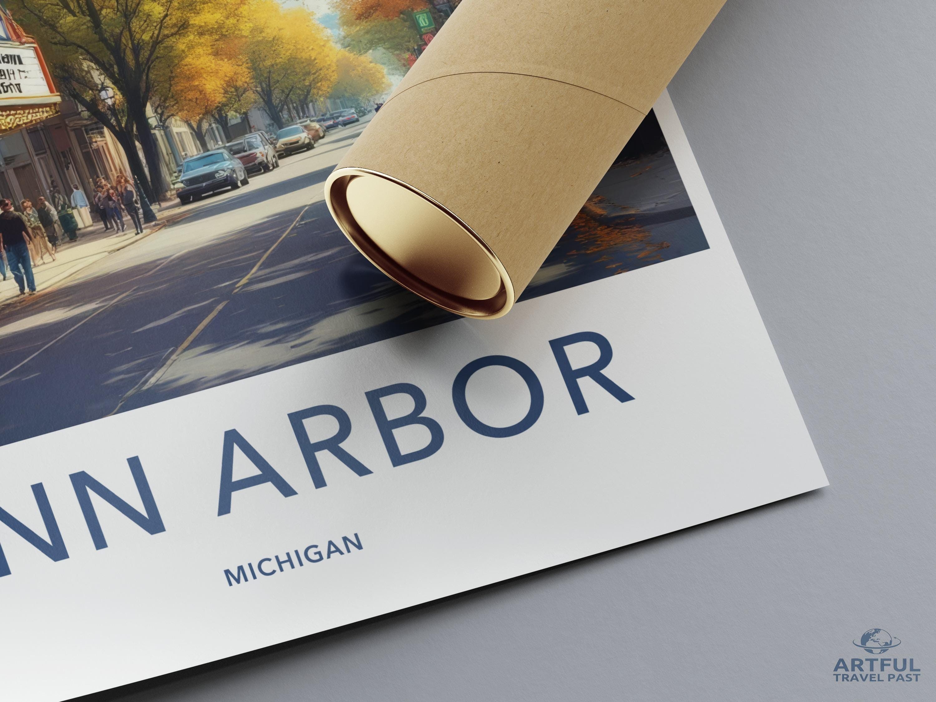 Ann Arbor Poster - Michigan Wall Art