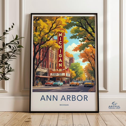 Ann Arbor Poster - Michigan Wall Art