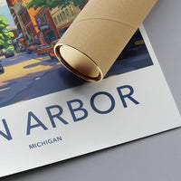 Ann Arbor Poster | Michigan Wall Art | America Decor