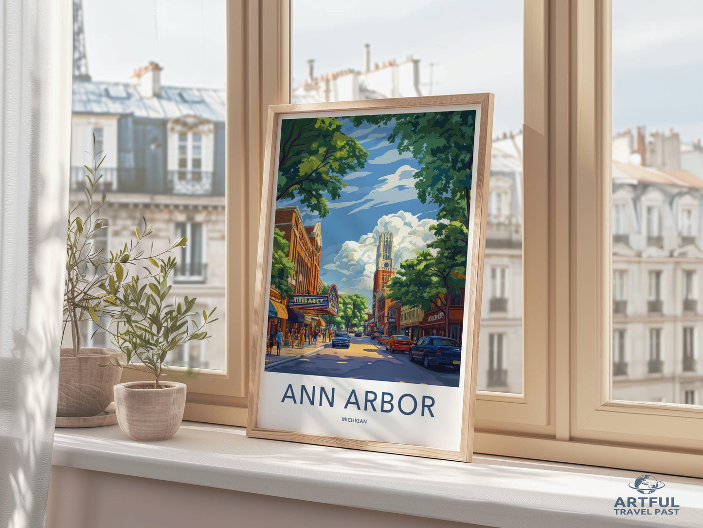 Ann Arbor Poster | Michigan Wall Art | America Decor