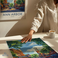Ann Arbor Poster | Michigan Wall Art | America Decor