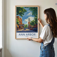 Ann Arbor Poster | Michigan Wall Art | America Decor
