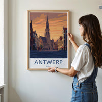 Antwerp Poster | Belgium Wall Art | Europe Decor