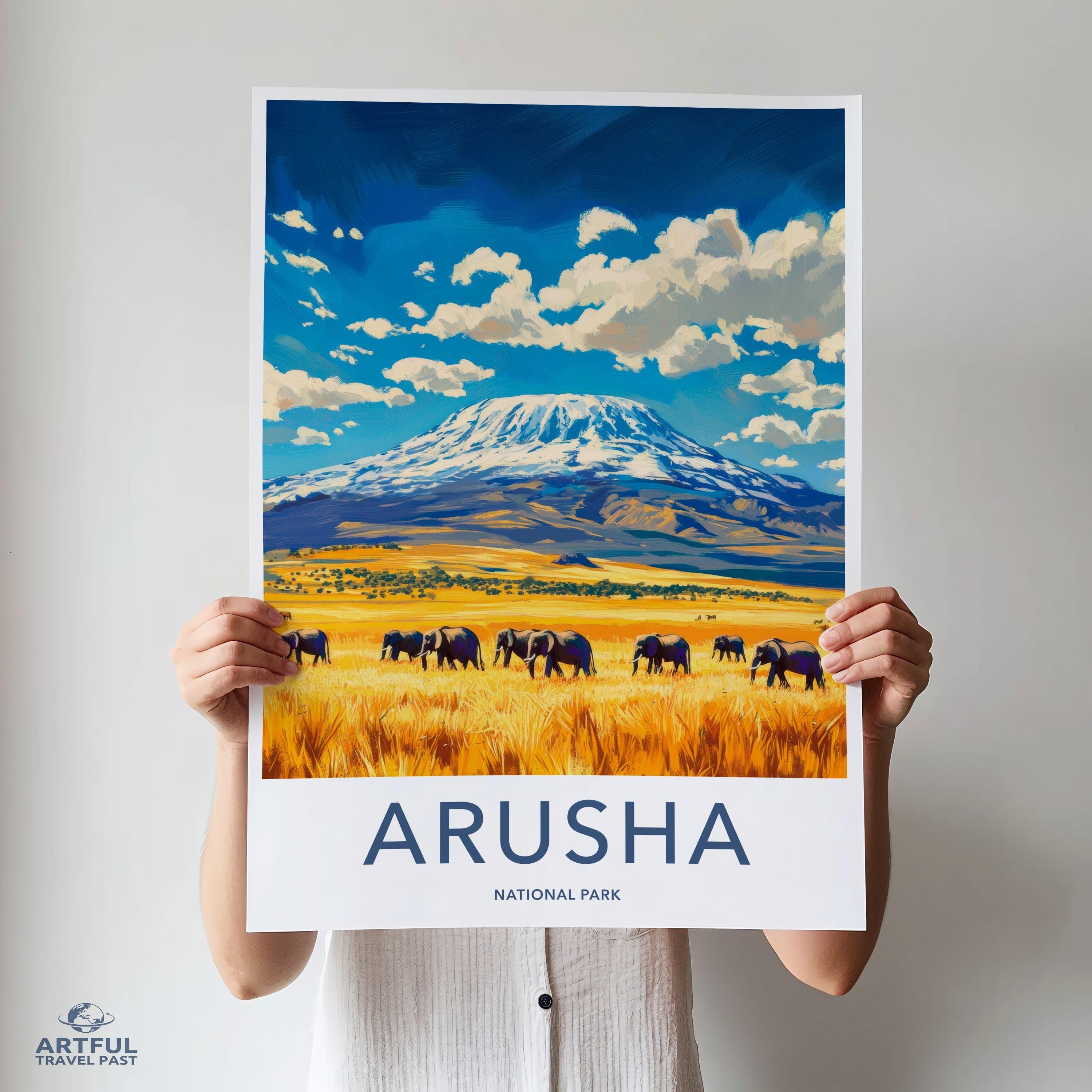 Arusha National Park Poster | Tanzania Wall Art