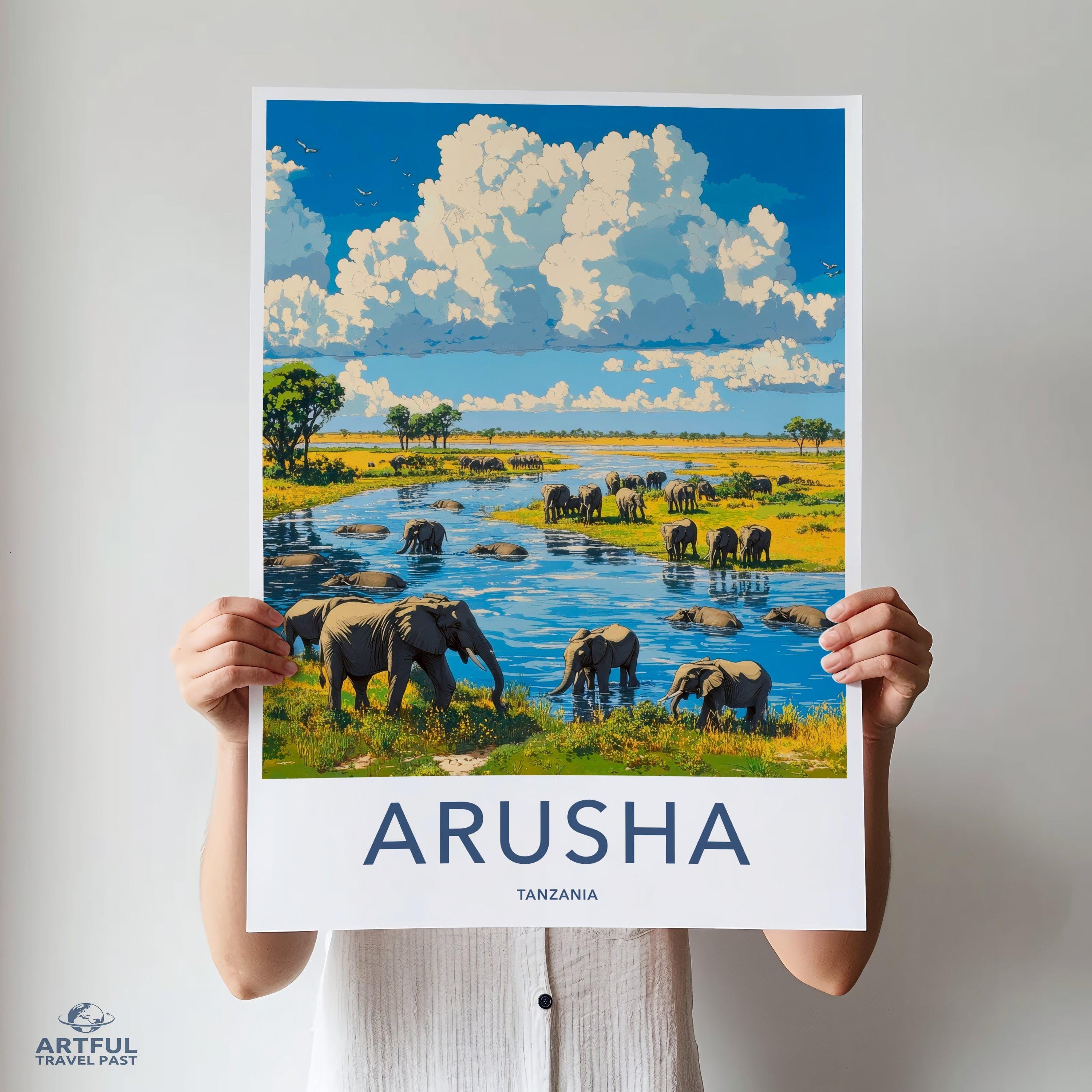 Arusha National Park Poster | Tanzania Wall Art