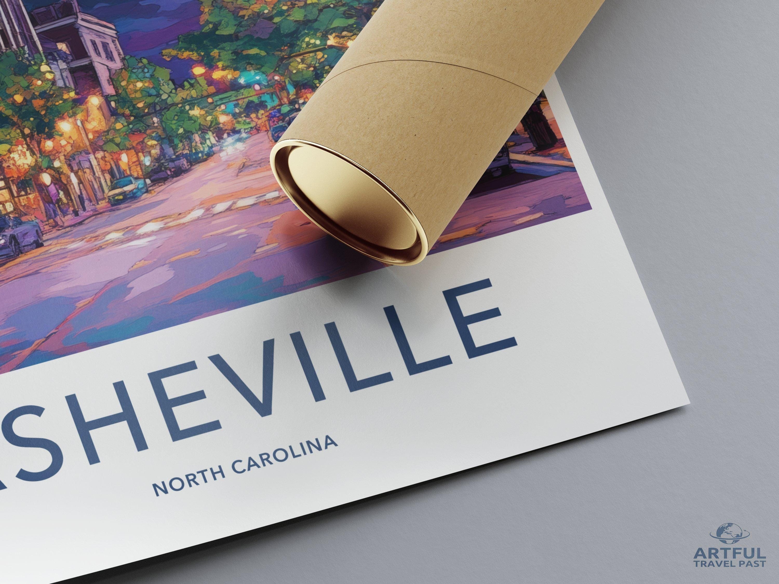 Asheville Poster - North Carolina Wall Art