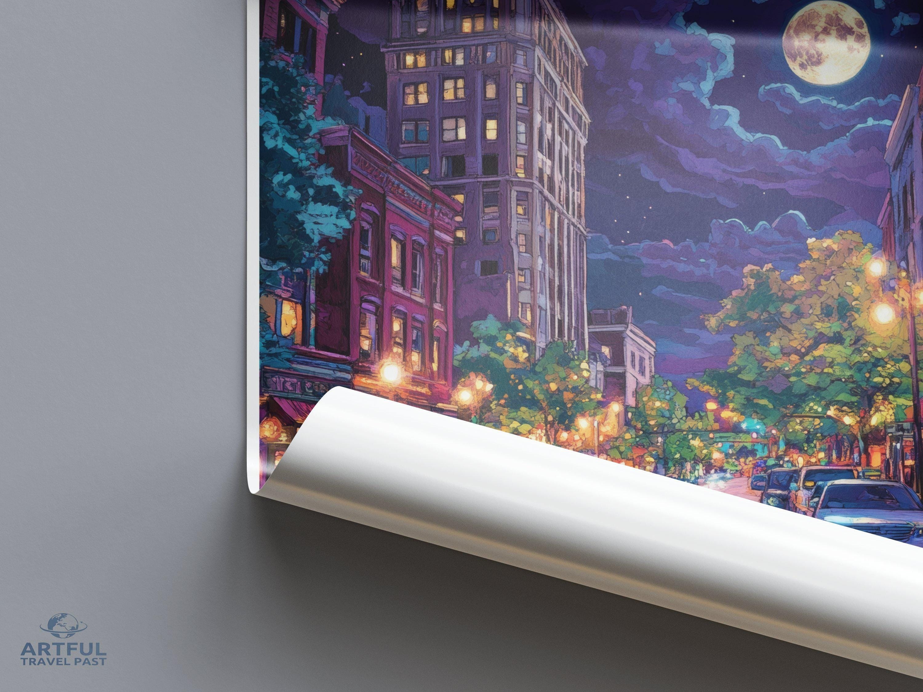 Asheville Poster - North Carolina Wall Art