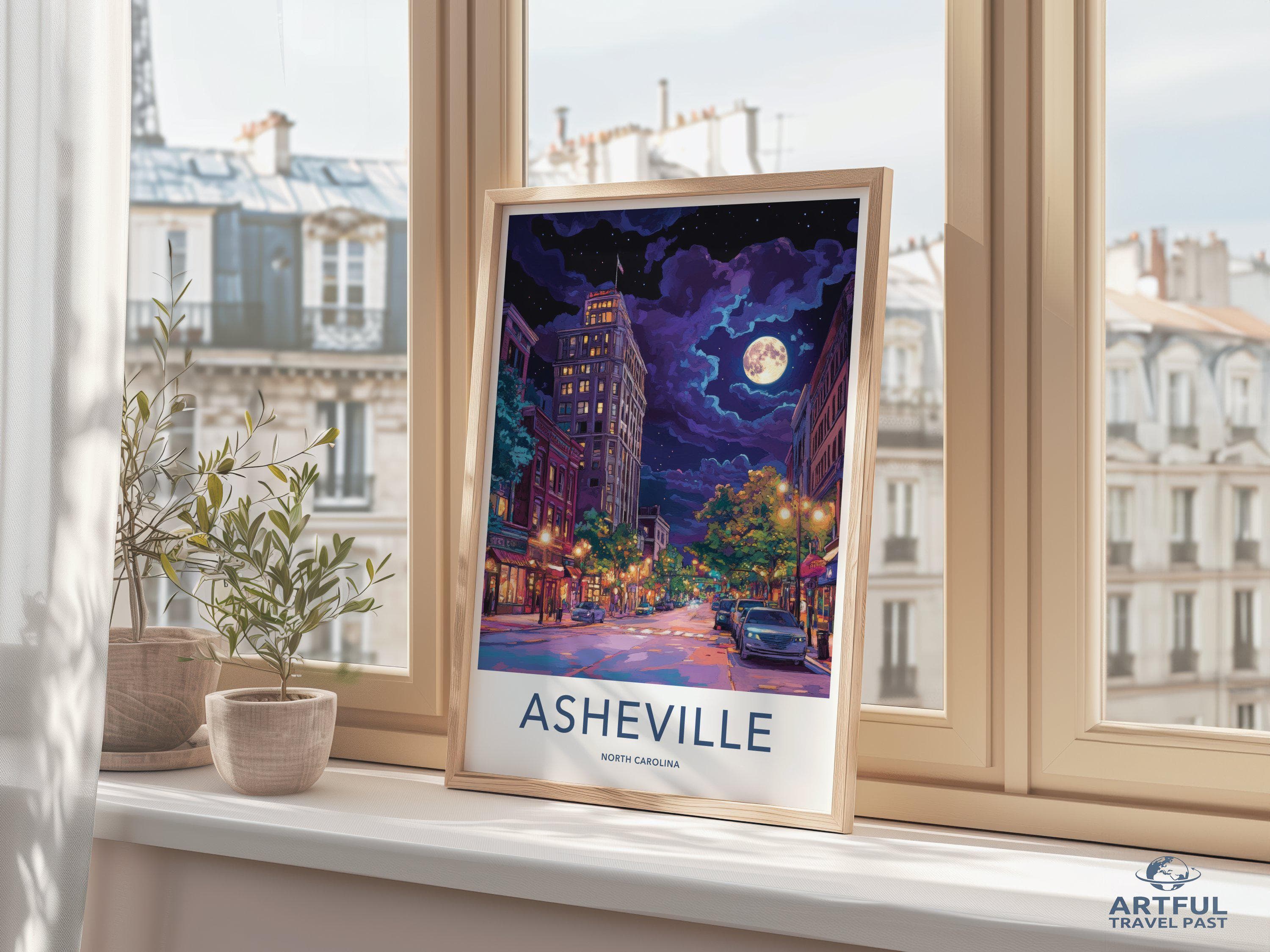 Asheville Poster - North Carolina Wall Art