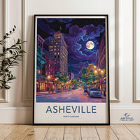 Asheville Poster - North Carolina Wall Art