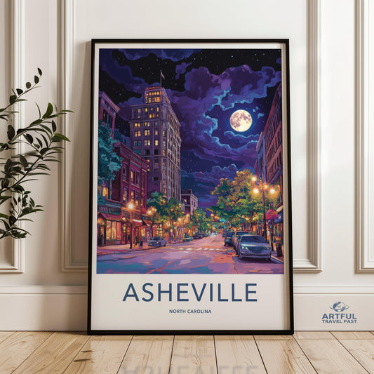 Asheville Poster - North Carolina Wall Art