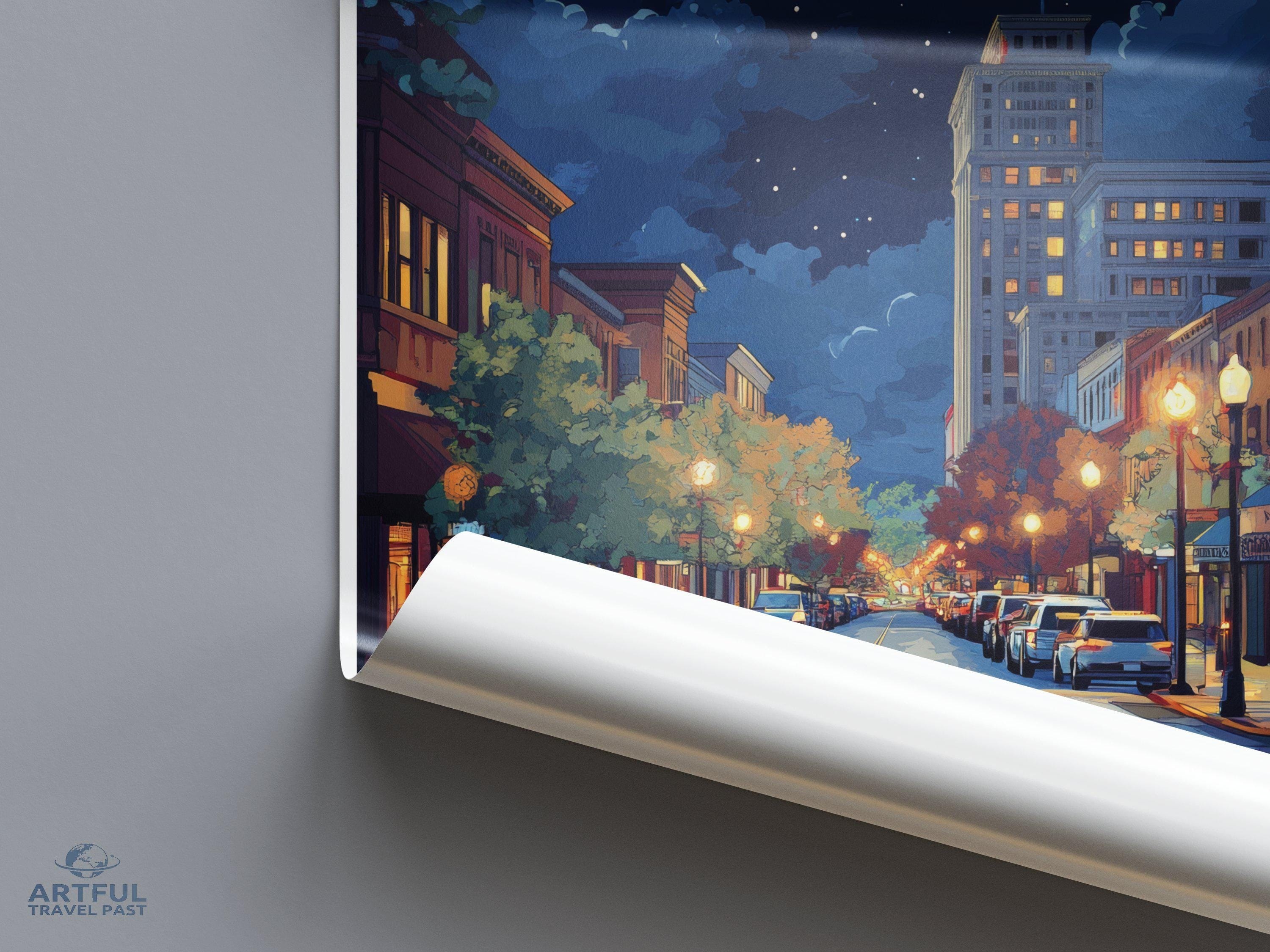 Asheville Poster - North Carolina Wall Art