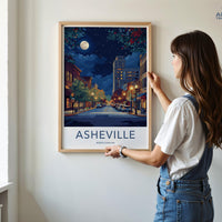 Asheville Poster - North Carolina Wall Art
