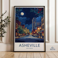 Asheville Poster - North Carolina Wall Art