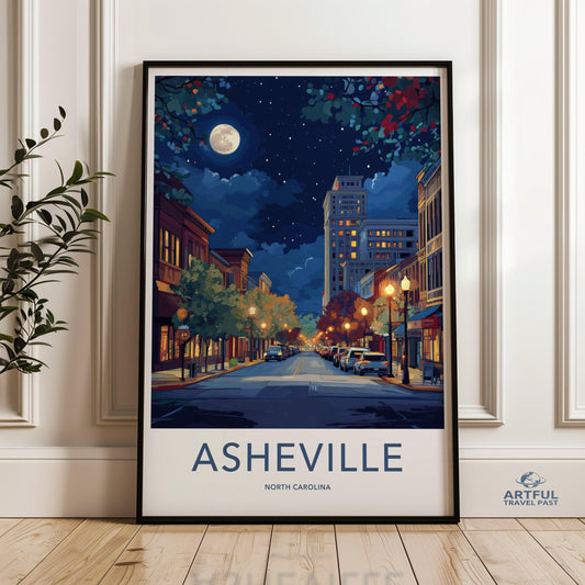 Asheville Poster - North Carolina Wall Art
