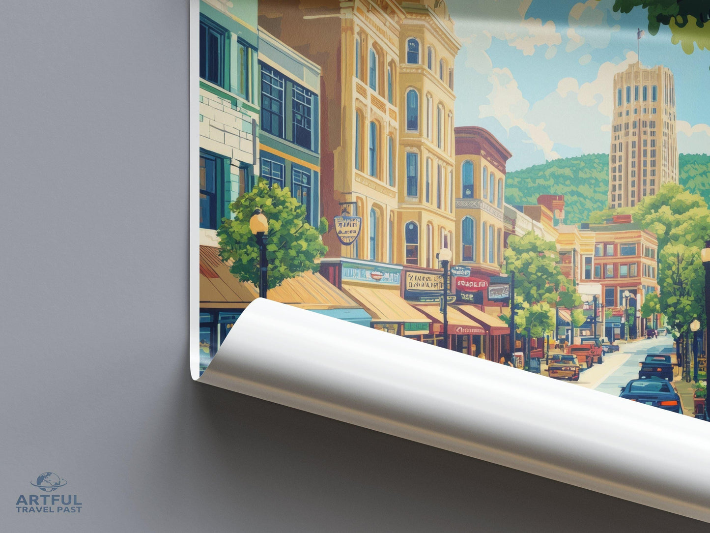 Asheville Poster - North Carolina Wall Art