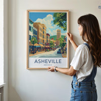 Asheville Poster - North Carolina Wall Art