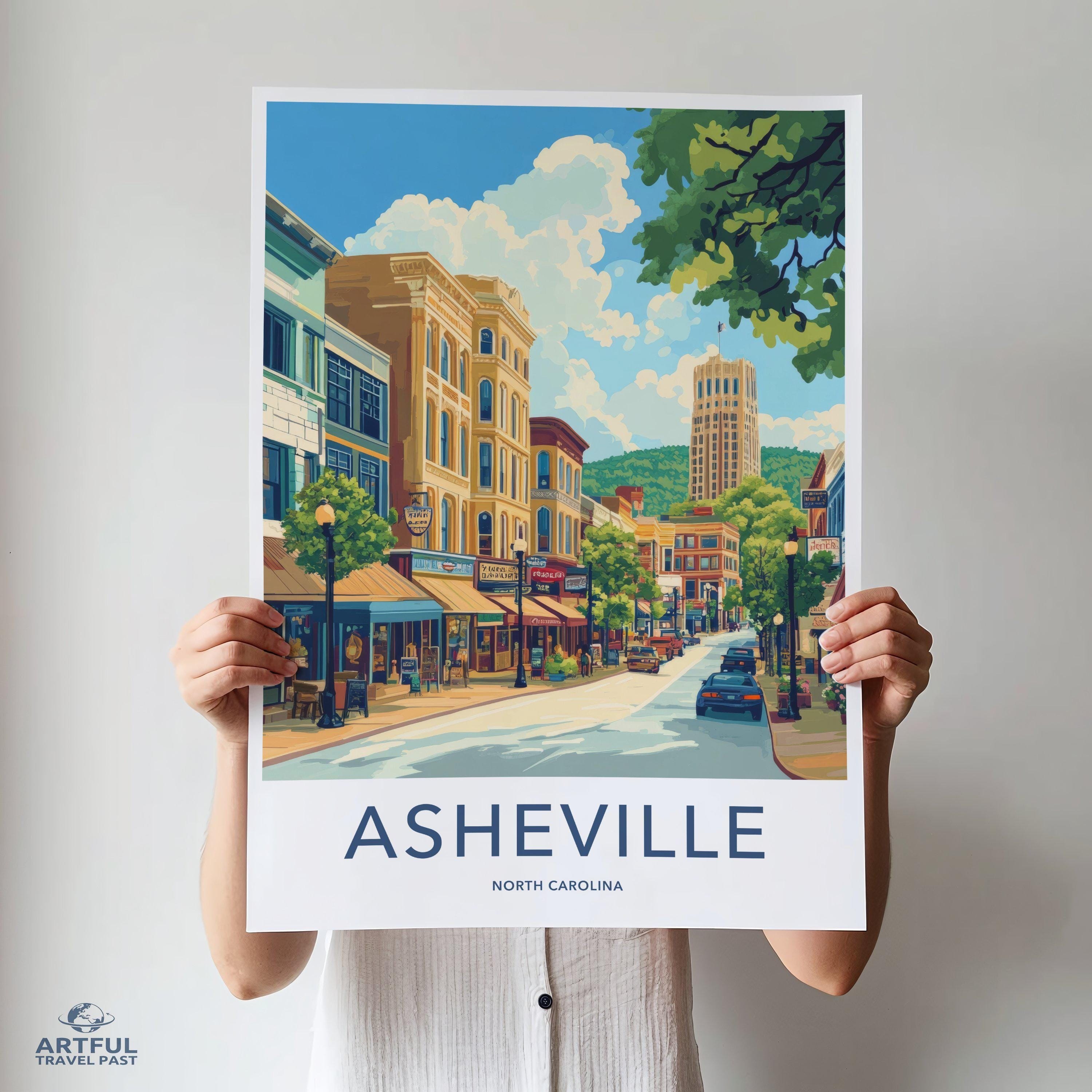 Asheville Poster - North Carolina Wall Art