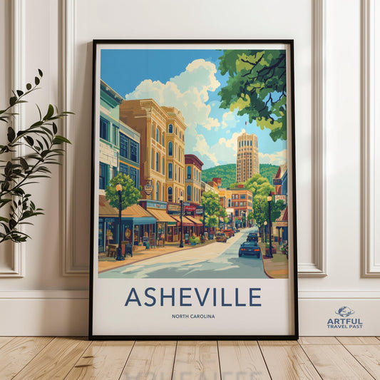 Asheville Poster - North Carolina Wall Art