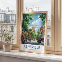 Asheville Poster | North Carolina Wall Art | America Decor