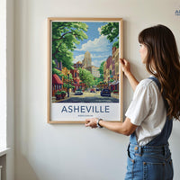 Asheville Poster | North Carolina Wall Art | America Decor