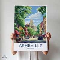 Asheville Poster | North Carolina Wall Art | America Decor