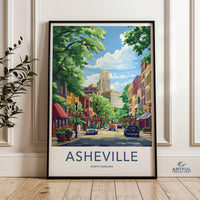Asheville Poster | North Carolina Wall Art | America Decor
