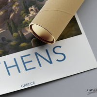 Athens Poster | Greece Wall Art | Balkans Decor