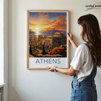Athens Poster | Greece Wall Art | Balkans Decor