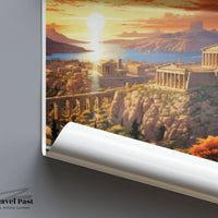 Athens Poster | Greece Wall Art | Balkans Decor