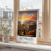 Athens Poster | Greece Wall Art | Balkans Decor