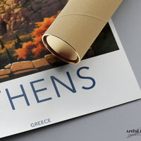 Athens Poster | Greece Wall Art | Balkans Decor