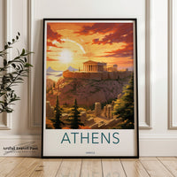 Athens Poster | Greece Wall Art | Balkans Decor